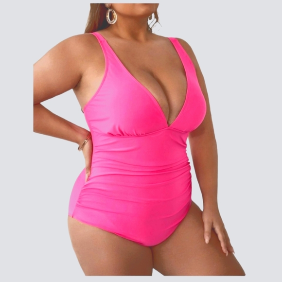 You Di An. Women's One Piece Swimsuit. Fuschia. Size 4X. NWT. - Picture 1 of 10